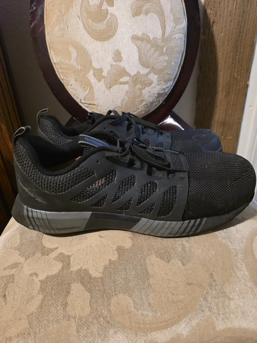 Reebok Men's Black Knit Training Sneakers